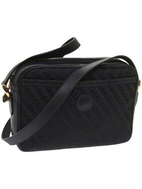 Authentic GUCCI Shoulder Bag Canvas Navy 007 444 0162